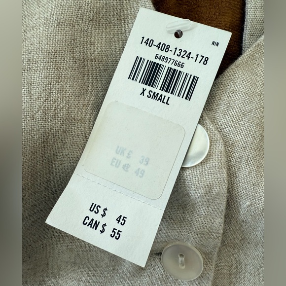 NWT Abercrombie & Fitch Linen Blend Vest - Picture 4 of 5